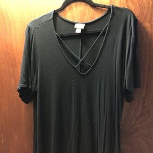 Cross cross black tee